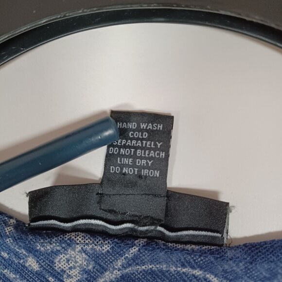 I.N.C. Babydoll Y2k Style Top Medium Floral Mesh 90s Semi Sheer Ruched Boho - Picture 4 of 6